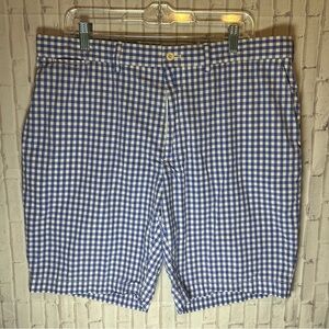 Ralph Lauren Polo The Classic Golf Mens Shorts 100% Cotton size 38 Blue Gingham